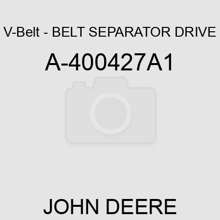V-Belt - BELT, SEPARATOR DRIVE A-400427A1