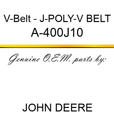V-Belt - J-POLY-V BELT A-400J10