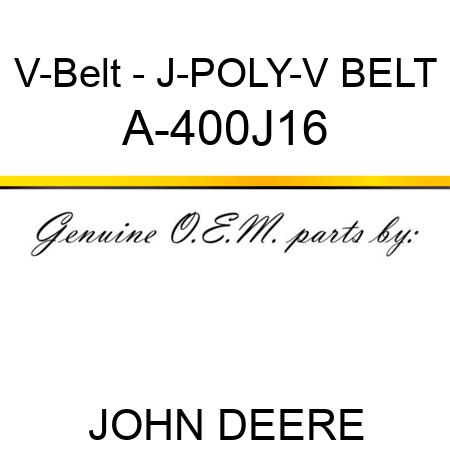 V-Belt - J-POLY-V BELT A-400J16