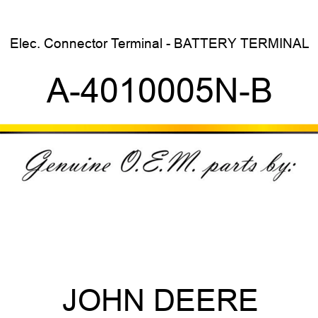 Elec. Connector Terminal - BATTERY TERMINAL A-4010005N-B