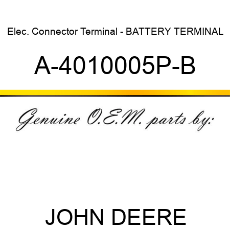 Elec. Connector Terminal - BATTERY TERMINAL A-4010005P-B