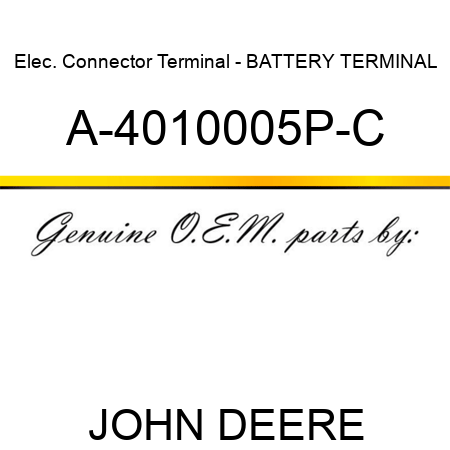 Elec. Connector Terminal - BATTERY TERMINAL A-4010005P-C