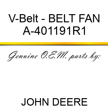 V-Belt - BELT, FAN A-401191R1