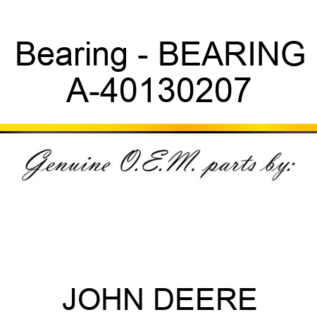 Bearing - BEARING A-40130207