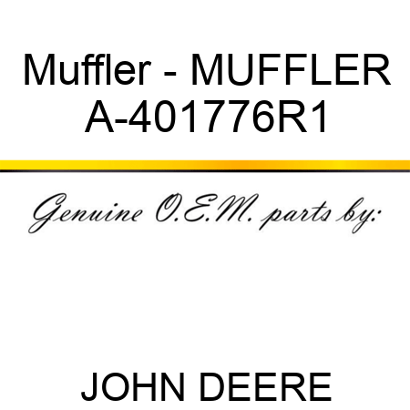 Muffler - MUFFLER A-401776R1