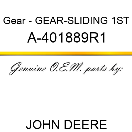 Gear - GEAR-SLIDING, 1ST A-401889R1