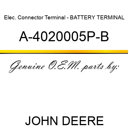 Elec. Connector Terminal - BATTERY TERMINAL A-4020005P-B