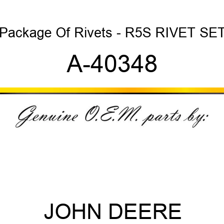 Package Of Rivets - R5S RIVET SET A-40348