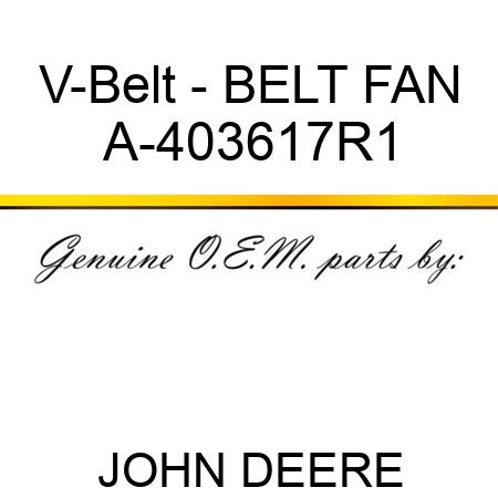 V-Belt - BELT, FAN A-403617R1