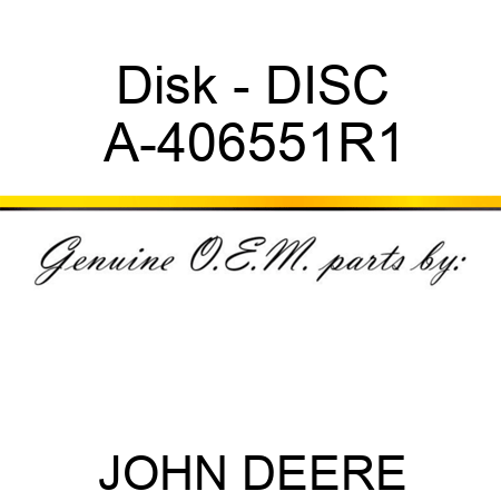 Disk - DISC A-406551R1