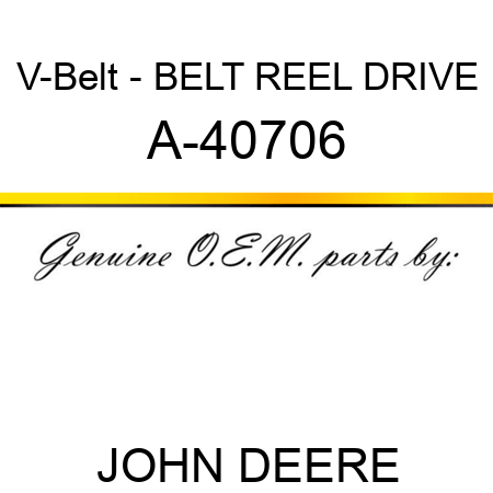V-Belt - BELT, REEL DRIVE A-40706