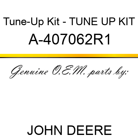 Tune-Up Kit - TUNE UP KIT A-407062R1