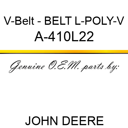V-Belt - BELT, L-POLY-V A-410L22
