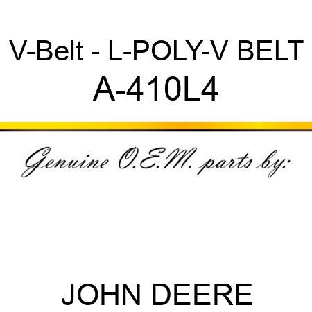 V-Belt - L-POLY-V BELT A-410L4