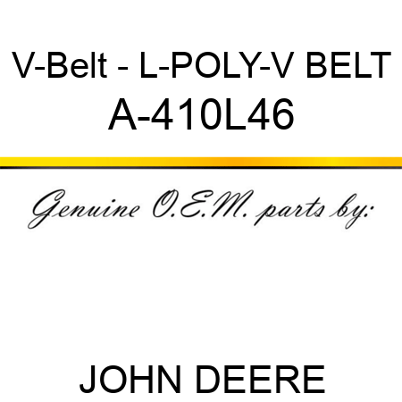 V-Belt - L-POLY-V BELT A-410L46