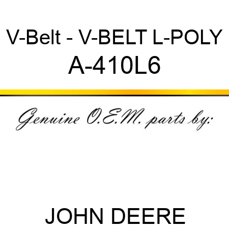 V-Belt - V-BELT, L-POLY A-410L6