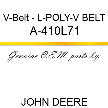 V-Belt - L-POLY-V BELT A-410L71