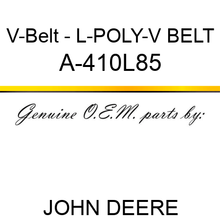 V-Belt - L-POLY-V BELT A-410L85