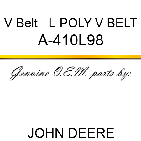 V-Belt - L-POLY-V BELT A-410L98