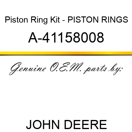Piston Ring Kit - PISTON RINGS A-41158008