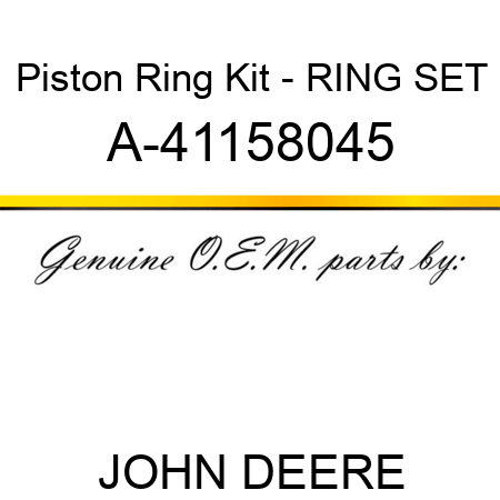 Piston Ring Kit - RING SET A-41158045