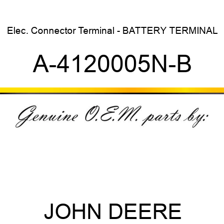 Elec. Connector Terminal - BATTERY TERMINAL A-4120005N-B