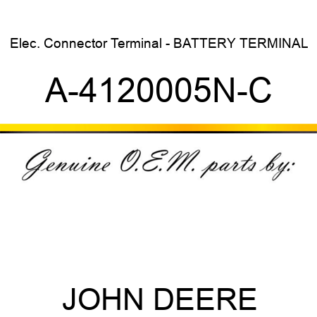 Elec. Connector Terminal - BATTERY TERMINAL A-4120005N-C