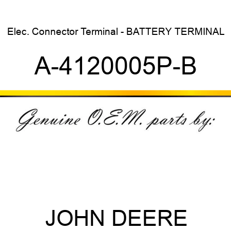 Elec. Connector Terminal - BATTERY TERMINAL A-4120005P-B