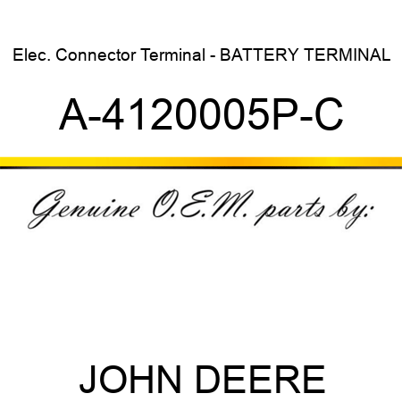 Elec. Connector Terminal - BATTERY TERMINAL A-4120005P-C