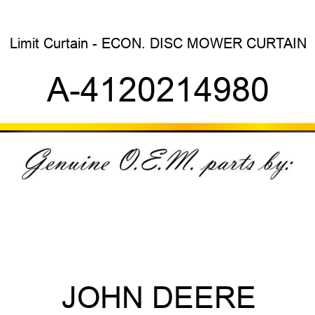 Limit Curtain - ECON. DISC MOWER CURTAIN A-4120214980