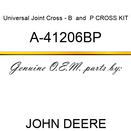 Universal Joint Cross - B & P CROSS KIT A-41206BP