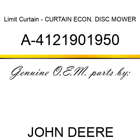 Limit Curtain - CURTAIN, ECON. DISC MOWER A-4121901950