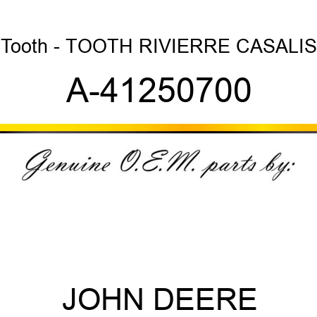 Tooth - TOOTH, RIVIERRE CASALIS A-41250700