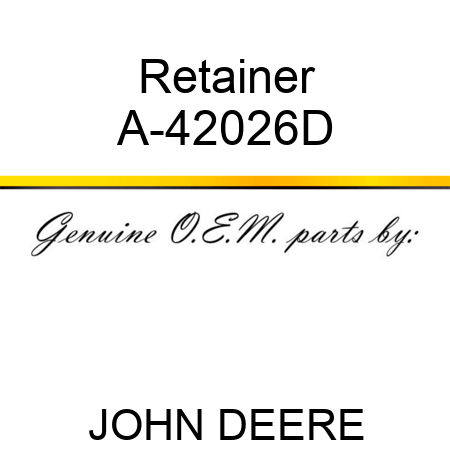 Retainer A-42026D