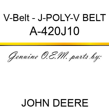 V-Belt - J-POLY-V BELT A-420J10