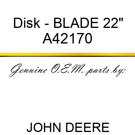 Disk - BLADE, 22