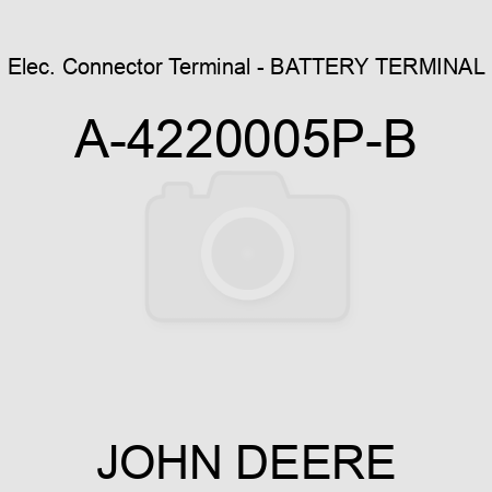 Elec. Connector Terminal - BATTERY TERMINAL A-4220005P-B