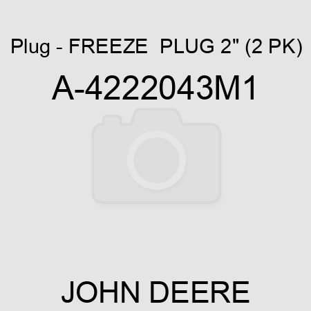 Plug - FREEZE  PLUG 2