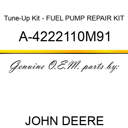 Tune-Up Kit - FUEL PUMP REPAIR KIT A-4222110M91