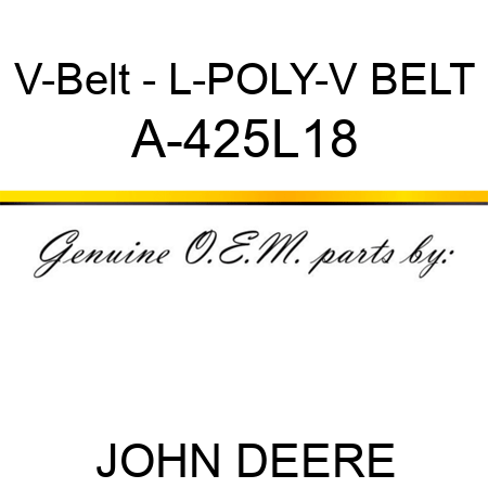 V-Belt - L-POLY-V BELT A-425L18