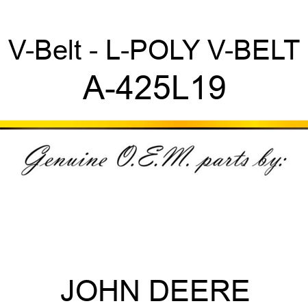 V-Belt - L-POLY V-BELT A-425L19