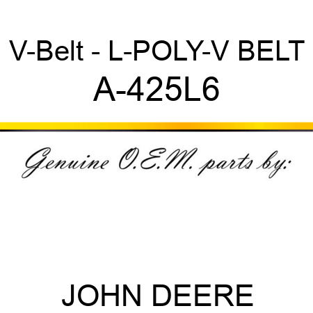 V-Belt - L-POLY-V BELT A-425L6