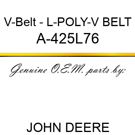 V-Belt - L-POLY-V BELT A-425L76
