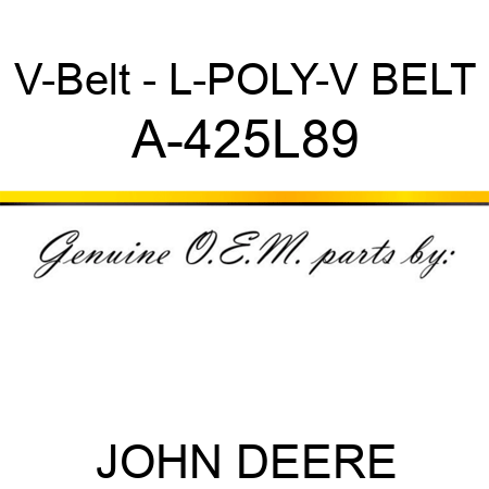V-Belt - L-POLY-V BELT A-425L89