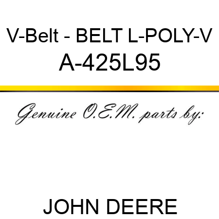V-Belt - BELT, L-POLY-V A-425L95