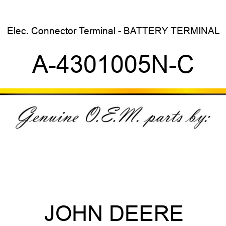 Elec. Connector Terminal - BATTERY TERMINAL A-4301005N-C