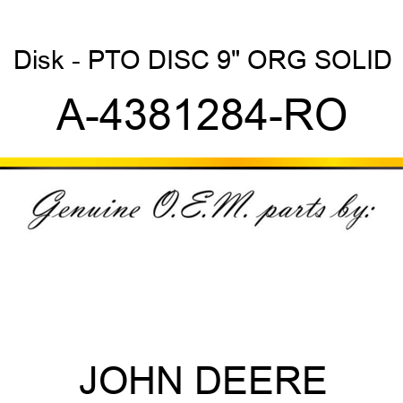 Disk - PTO DISC 9