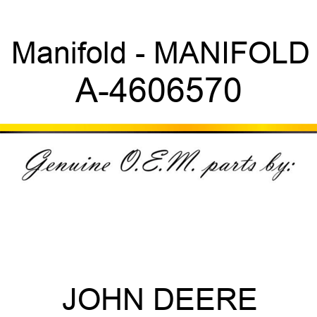Manifold - MANIFOLD A-4606570