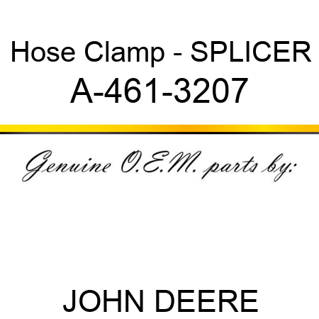 Hose Clamp - SPLICER A-461-3207