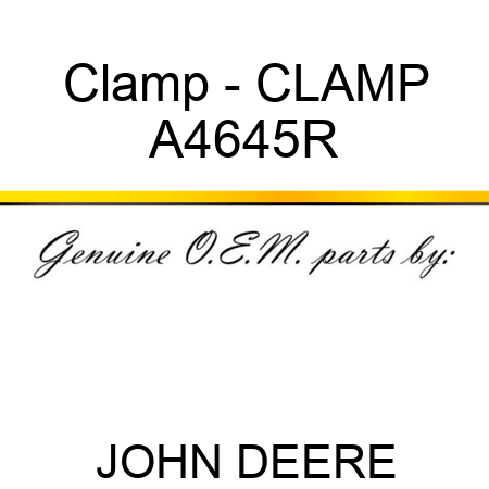 Clamp - CLAMP A4645R